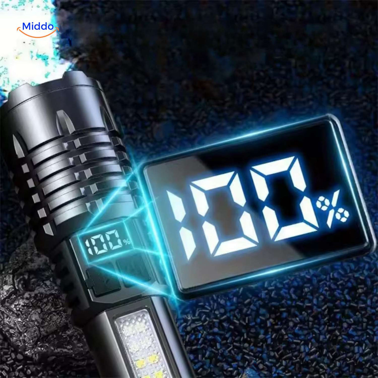 Torchlite Zaklamp ledlamp met helder 100 procent display indicator www.middo.nl