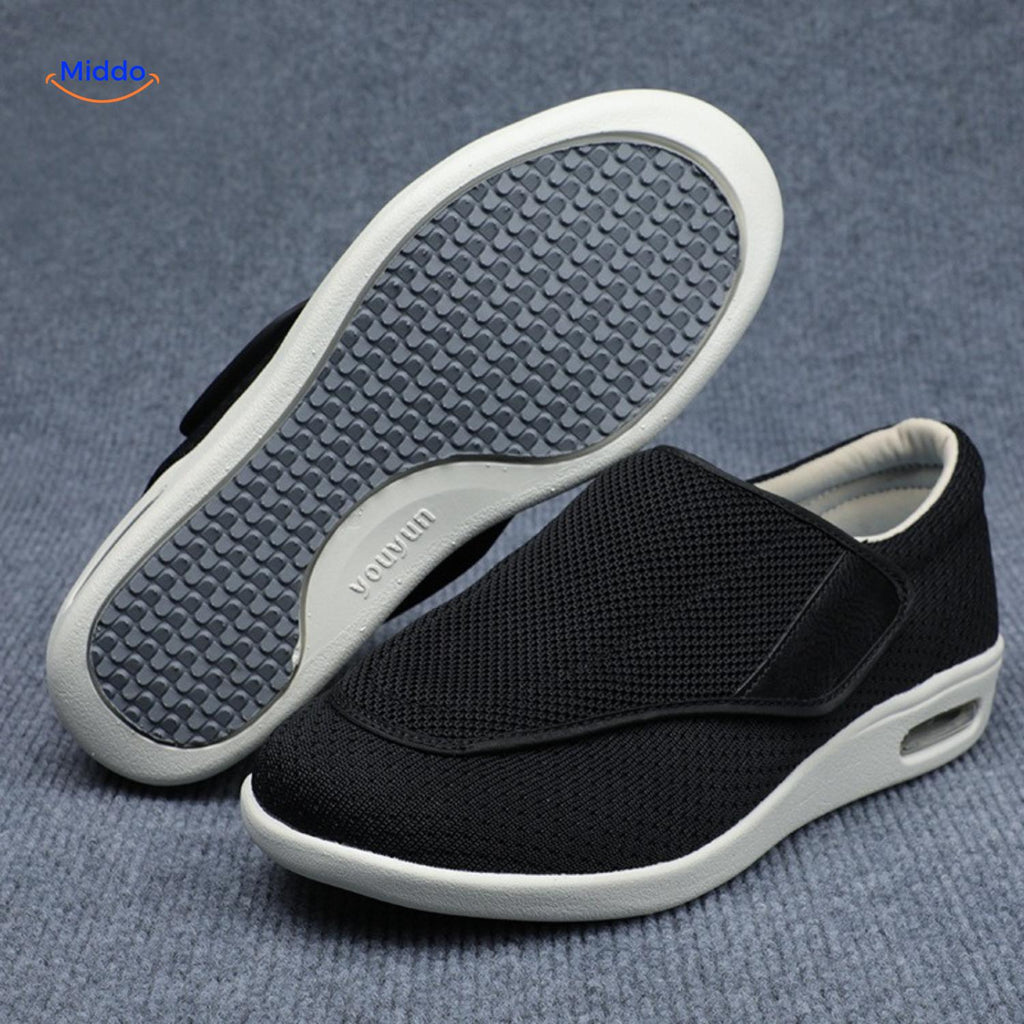Trendstep schoenen zwart met klittenbandsluiting middo.nl