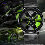 TurboGear Automatisch Horloge groene accenten en mesh band modern www.middo.nl