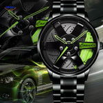 TurboGear Automatisch Horloge groene details en stalen band www.middo.nl