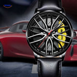 TurboGear Automatisch Horloge met gele details en leren band sportief www.middo.nl