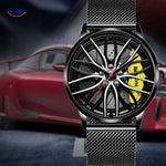 TurboGear Automatisch Horloge rood accent en mesh band modern www.middo.nl