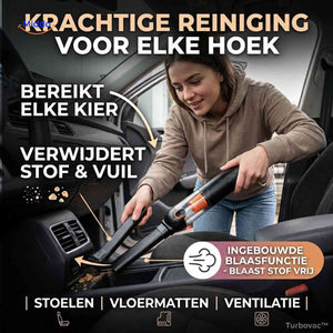 Turbovac Autostofzuiger compacte draadloze auto stofzuiger www.middo.nl