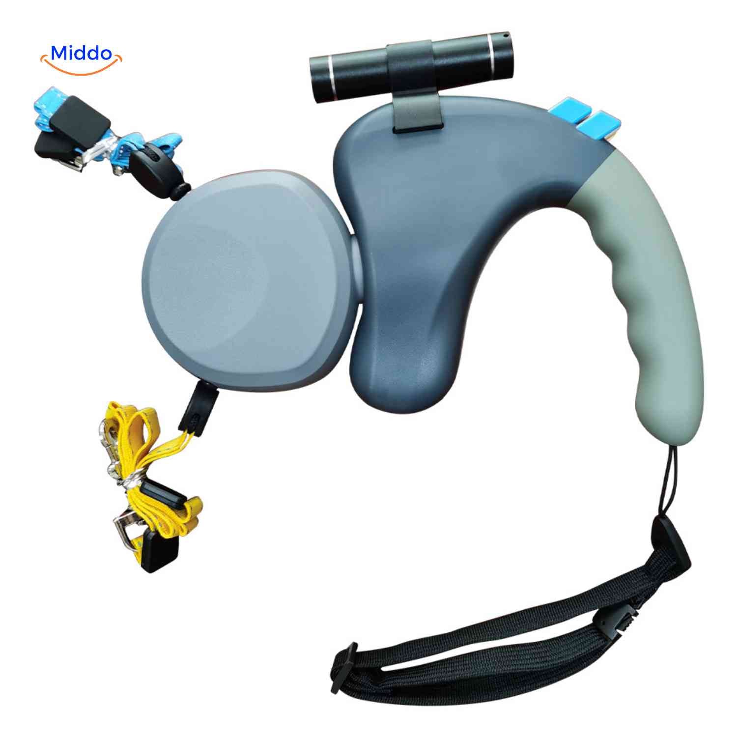 TweeTrek Hondenriem automatische lijn twee honden www.middo.nl