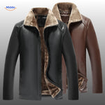 UrbanClass Leren Jas set van bruine en zwarte jas met bontvoering www.middo.nl