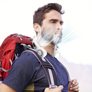 Witte nekfan 2.0 PRO geschikt voor actieve buitenactiviteiten.