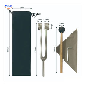 VibeClean Genezing Stemmingsvork Set met 1361Hz vork en gereedschap www.middo.nl