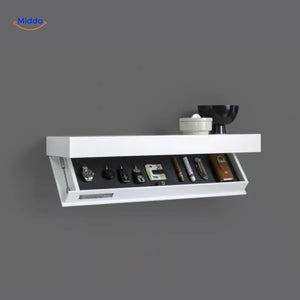 Vinaluxe Shelf wit met plaats voor kantooraccessoires www.middo.nl