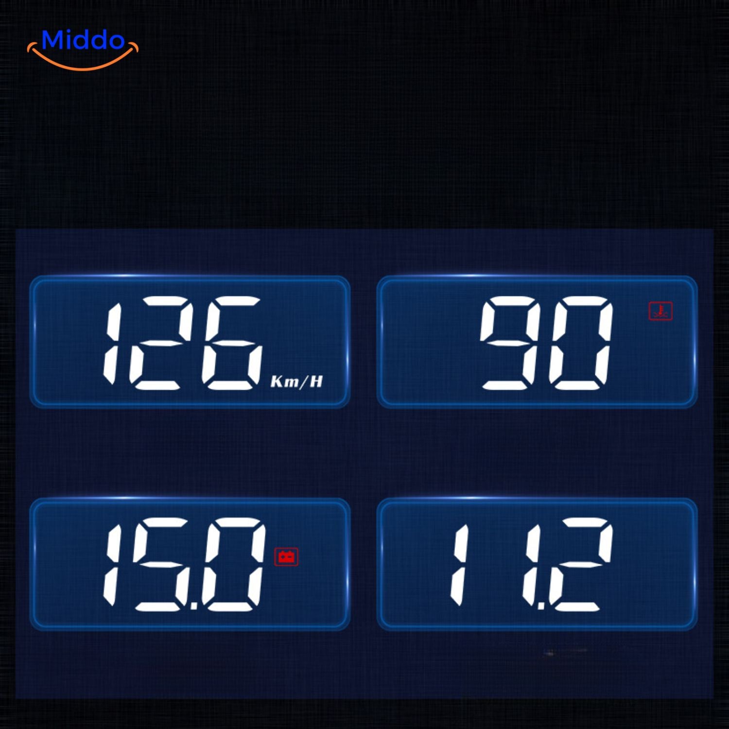 Visiopro M3 HUD gps snelheidsweergave met oled display middo.nl