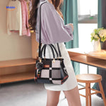 VivaLuxe Tote gezellige draagbare handtas met gestreepte ontwerpen en afgewerkte details www.middo.nl