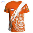Oranje T-shirt met majestueuze leeuw grafisch, trots van Nederland, perfect voor elke fan