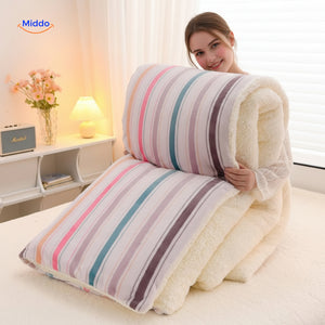 Warmora Deken warme fleece deken met sherpa voering voor slaapkamer www.middo.nl