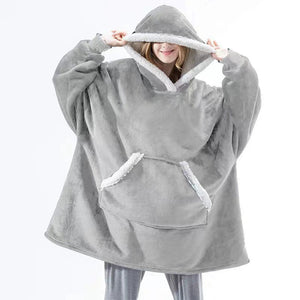Extra Warme Onesize XXL Hoodie van Sherpa Fleece!