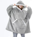 Extra Warme Onesize XXL Hoodie van Sherpa Fleece!