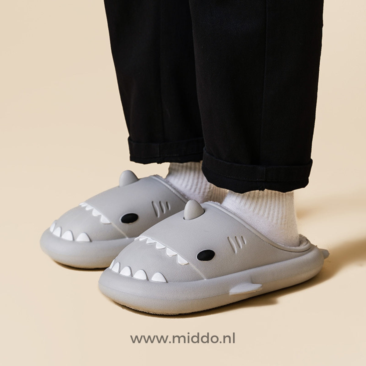 WintersSharkies grijze sloffen met EVA-technologie