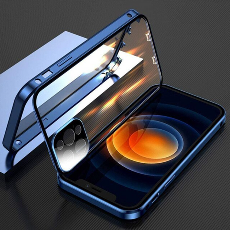 WonderCase draadloos opladen voor iPhone in blauwe kleur