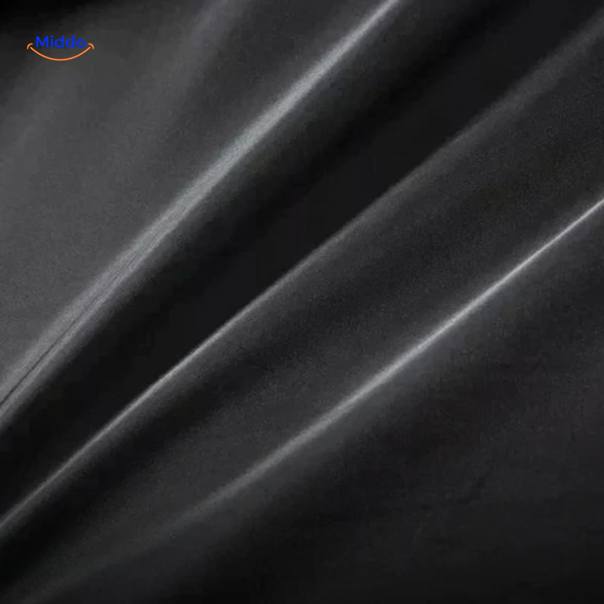 WoolGuard Dubbele Kraag Zwarte Jas Textuur