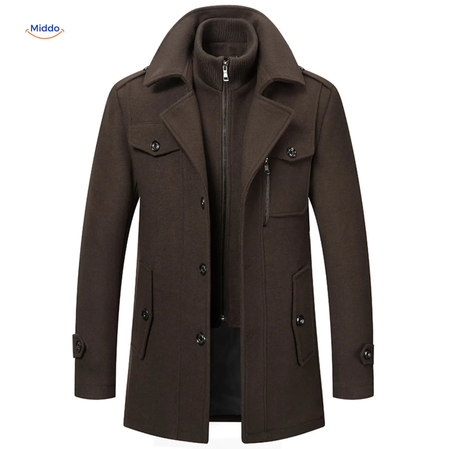 WoolGuard™ Peaky Blinders Winterjas | Luxe Dubbele Kraag Trenchcoat voor Heren