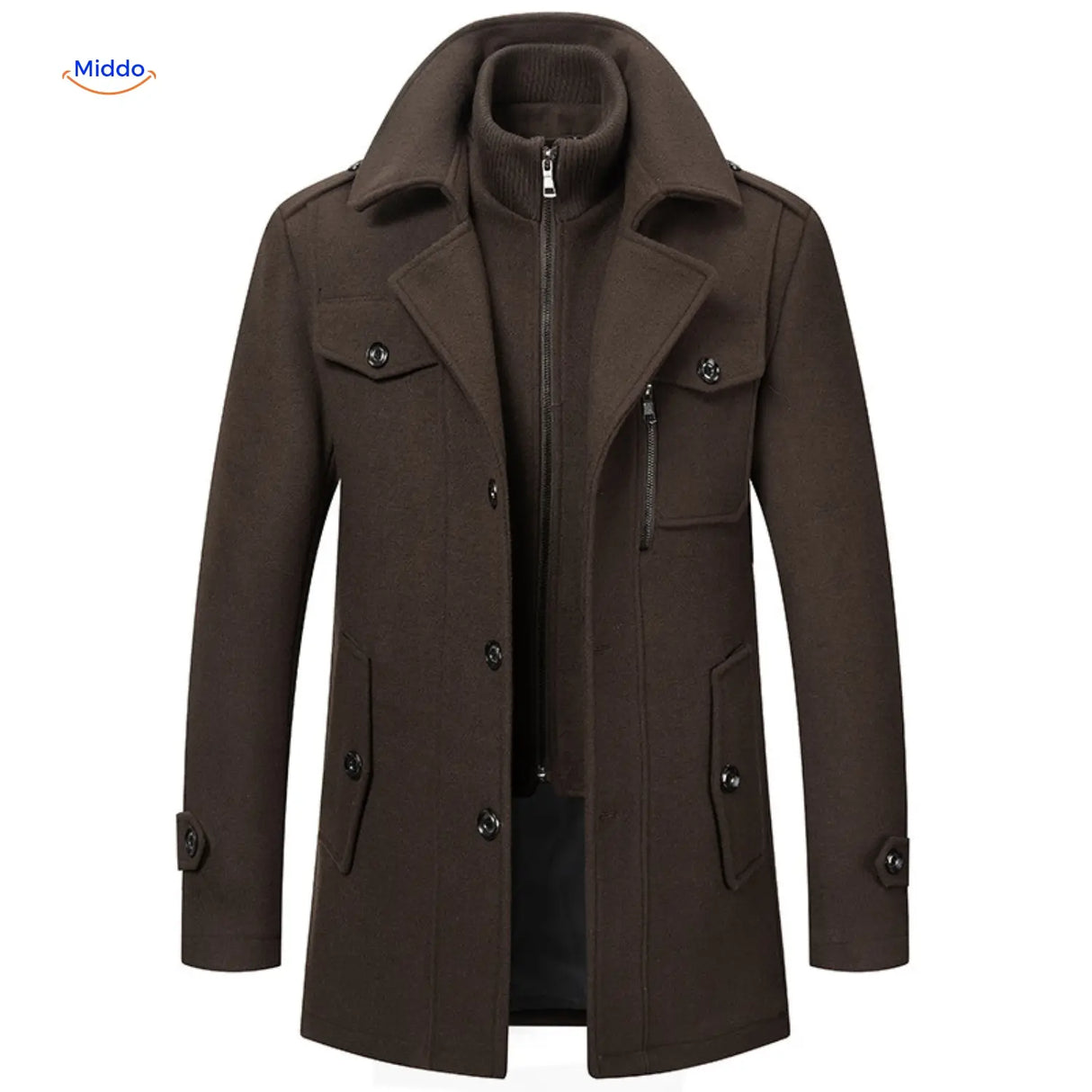 Bruine Trenchcoat gevoerd.