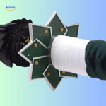 ZenBrella animeparaplu detail paraplu handle met groene sterren vorm middo.nl