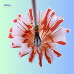 ZenBrella animeparaplu witte paraplu met oranje vlamachtige print middo.nl