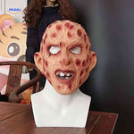 Zombiora Masker masker met rode stippen zichtbare tanden www.middo.nl
