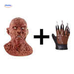 Zombiora Masker masker met witte ogen en hand met klauwen www.middo.nl