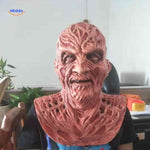 Zombiora Masker persoon draagt verbrand gezichtsmasker www.middo.nl