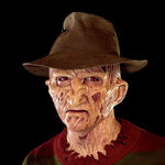 Zombiora Masker verbrande gezichtsmasker met hoed rode ogen www.middo.nl