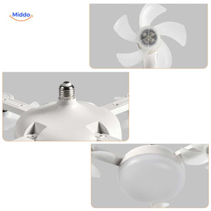 aeroglow ventilatorlamp close up details ventilatorbladen en ledkap www.middo.nl