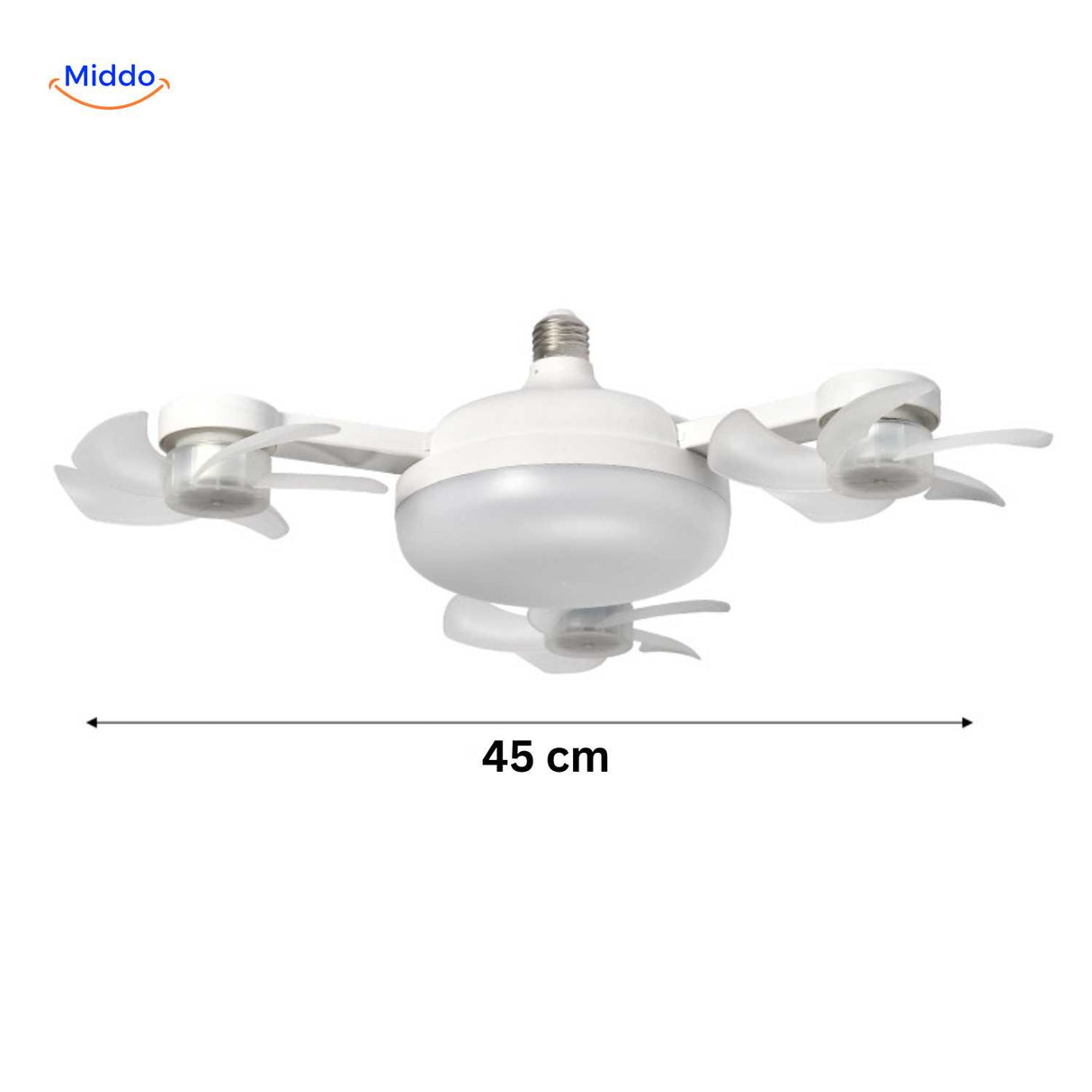 aeroglow ventilatorlamp mini plafondventilator met led verlichting 45cm www.middo.nl