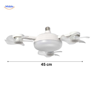 aeroglow ventilatorlamp mini plafondventilator met led verlichting 45cm www.middo.nl