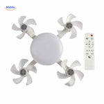 aeroglow ventilatorlamp topaanzicht met vier ventilatoren en afstandsbediening www.middo.nl