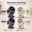 Airstream ventilator van Middo met keuze tussen plug-in type en USB oplaadbare variant met display