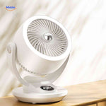 airstream ventilator witte stille tafelventilator met rond design www.middo.nl