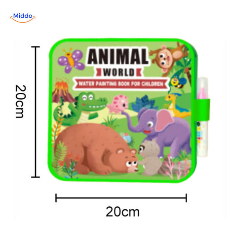 aquaDoodle boek dierenwereld 20cm waterkleurboek kinderen met penset www.middo.nl