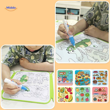 aquaDoodle boek kinderen verven met water magisch dierenkleurboek www.middo.nl