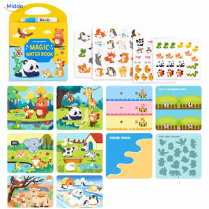 AquaDraw Dieren – waterkleurboek met activiteiten en stickers