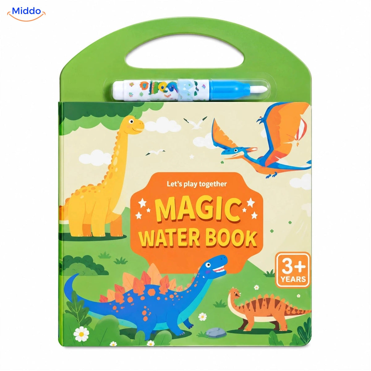 AquaDraw Dinosaurussen – waterkleurboek met handvat en waterpen