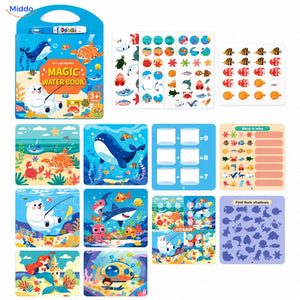 AquaDraw Oceaan – waterkleurboek met activiteiten en stickers