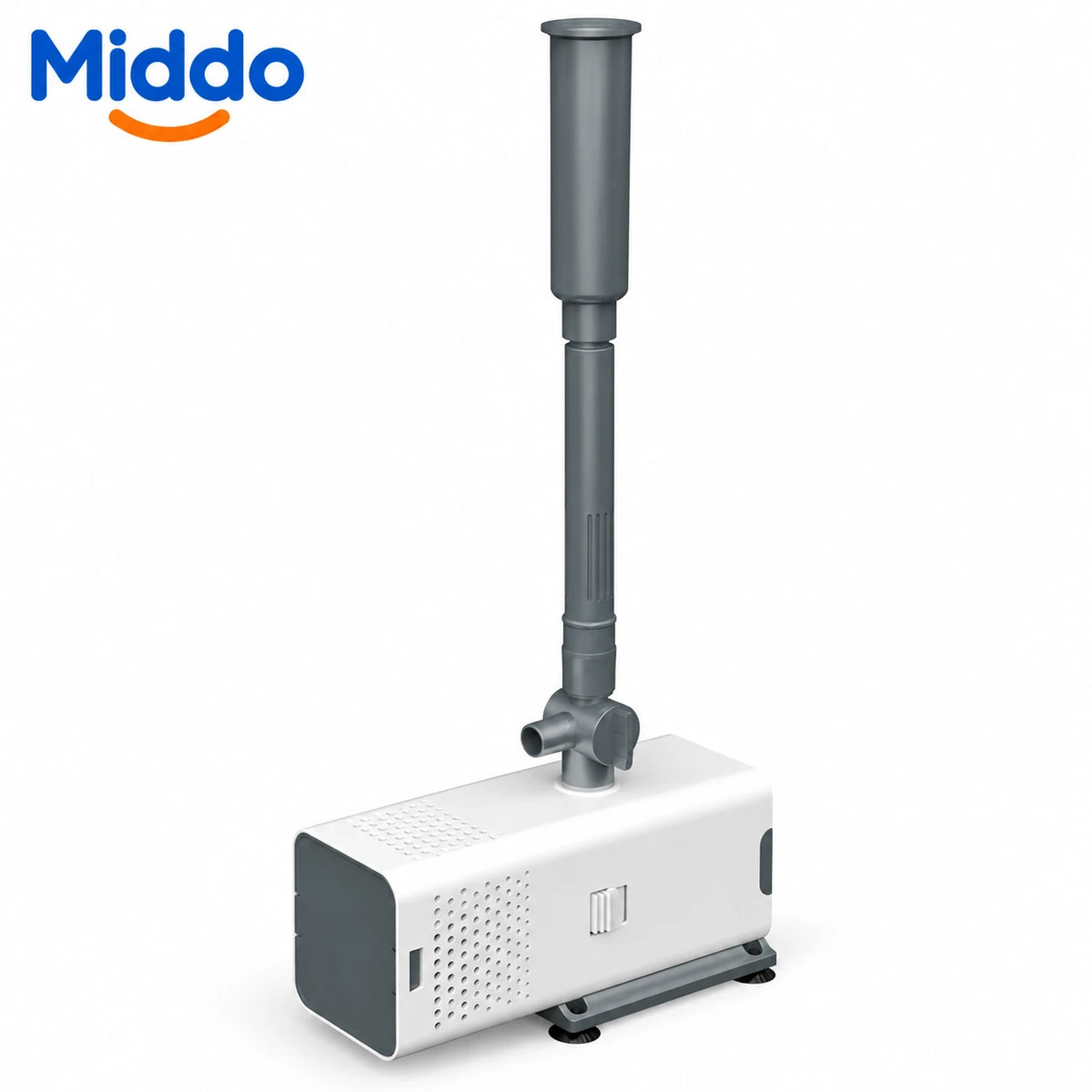 AquaFountain XQP-1500P witte vijverpomp met grijze fonteinsproeier