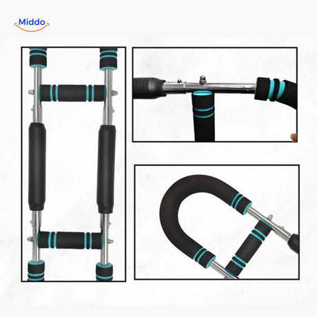 armflex trainer detailweergave met foam grepen en verstelbare delen www.middo.nl