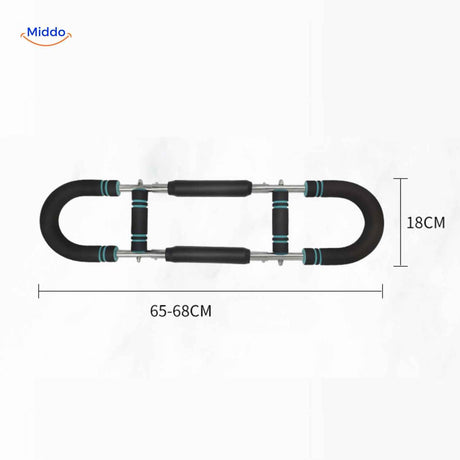 armflex trainer specificaties met afmetingen voor armworkout www.middo.nl