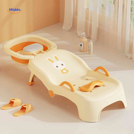 babysEase stoel baby badzitje geel konijn motief www.middo.nl