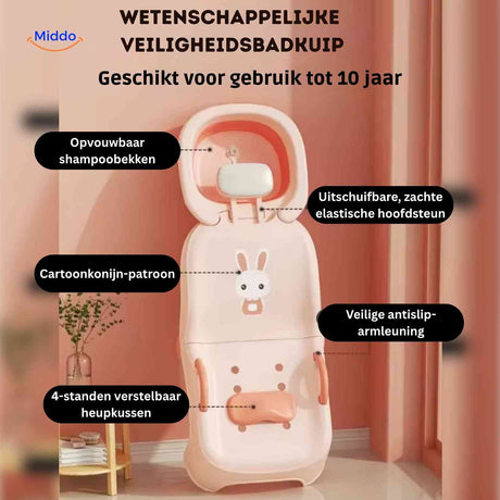 babysEase stoel opvouwbaar veiligheidsbadkuip met functies www.middo.nl