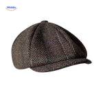 blinderstyle cap bruin ruit wollen pet www.middo.nl