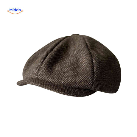 blinderstyle cap bruin wollen pet www.middo.nl
