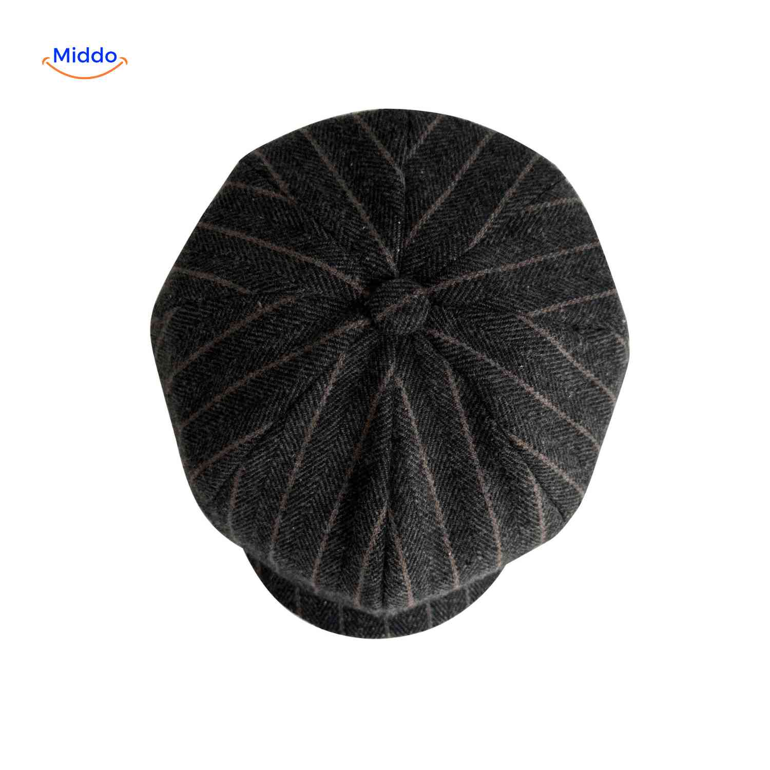 blinderstyle cap donkergrijs strepen wollen pet www.middo.nl