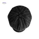 blinderstyle cap donkergrijs strepen wollen pet www.middo.nl