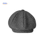 blinderstyle cap donkergrijs visgraat wollen pet www.middo.nl